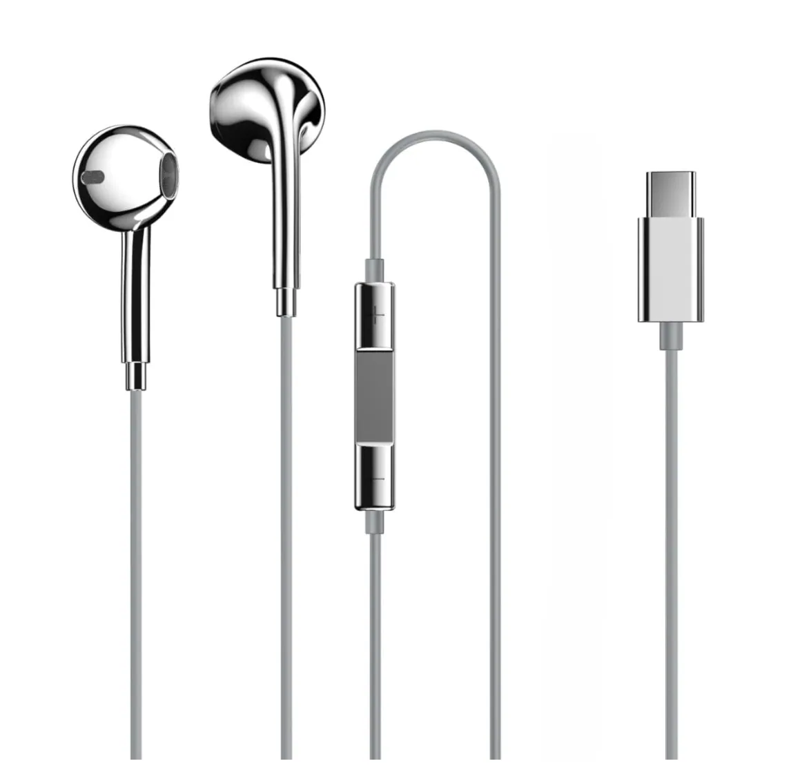 Chrome Wired Earphones view 2