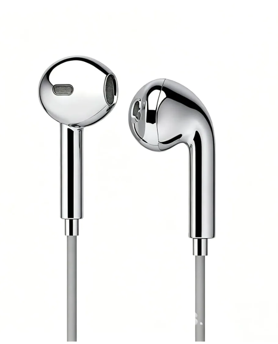 Chrome Wired Earphones view 3